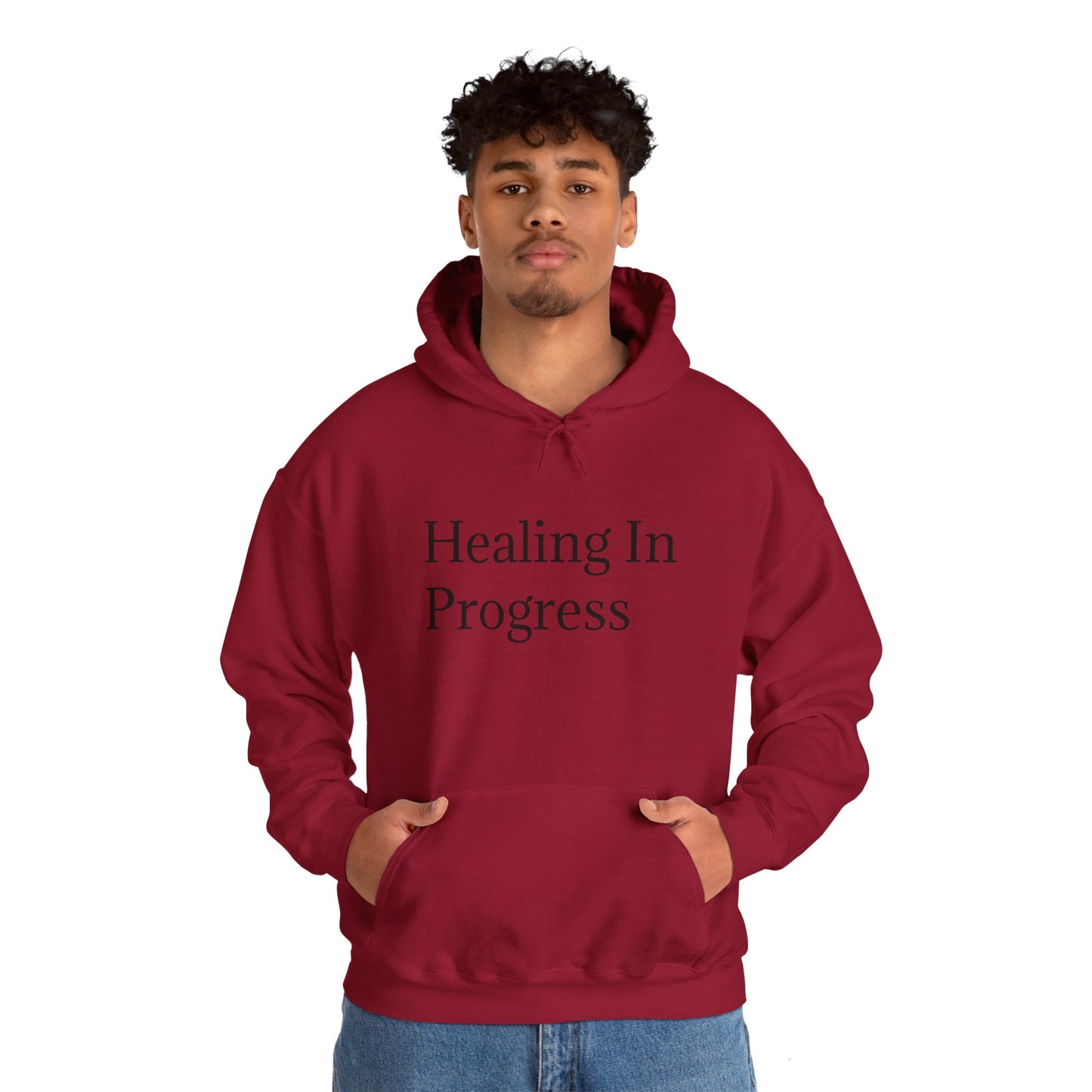 တိုးတက်မှုအတွက် ကုစားခြင်း Unisex Heavy Blend Hoodie - Self-Care &amp; Relaxation အတွက် ဇိမ်ခံအင်္ကျီ