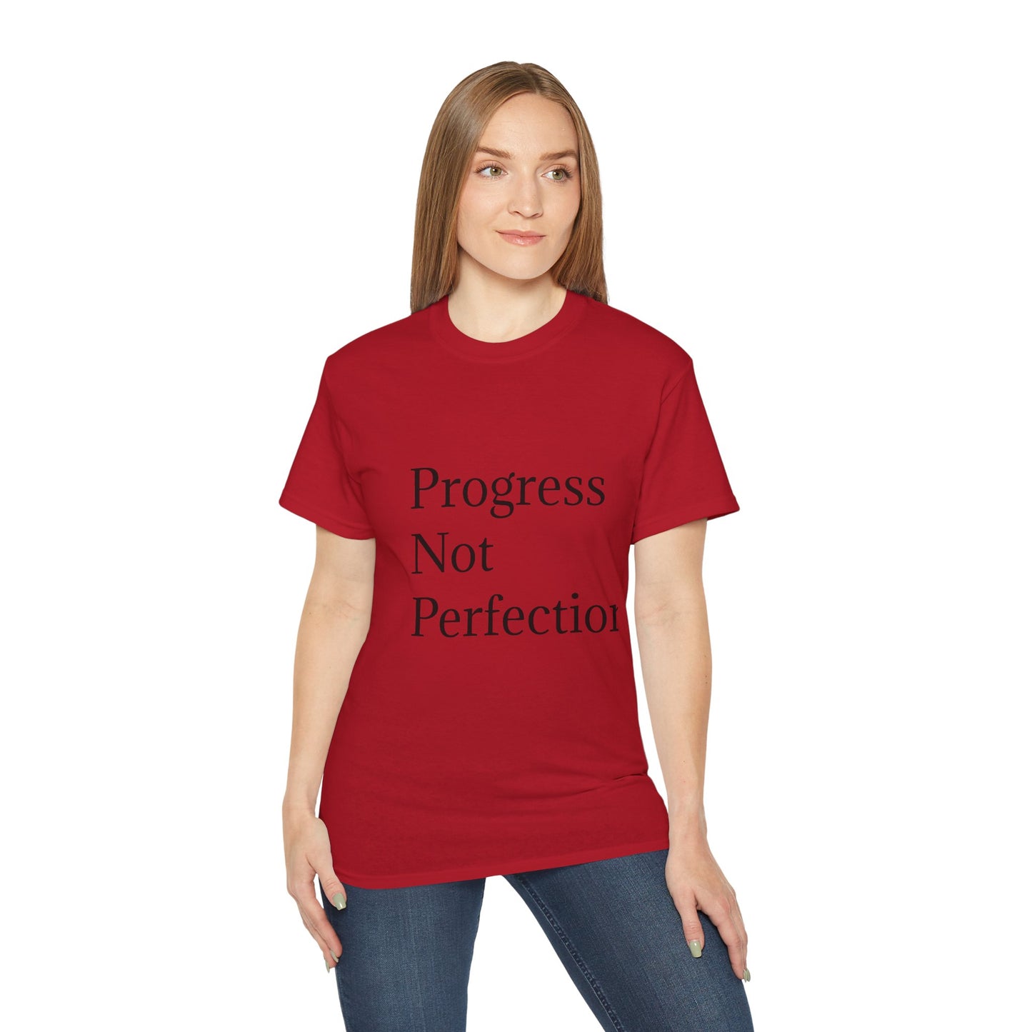 Progress Not Perfection Unisex Ultra Cotton Tee | Motiverende T-hemp vir daaglikse inspirasie