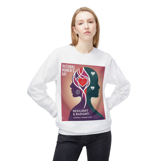 National Women's Day Sweatshirt | Resilient & Radiant Unisex Crewneck