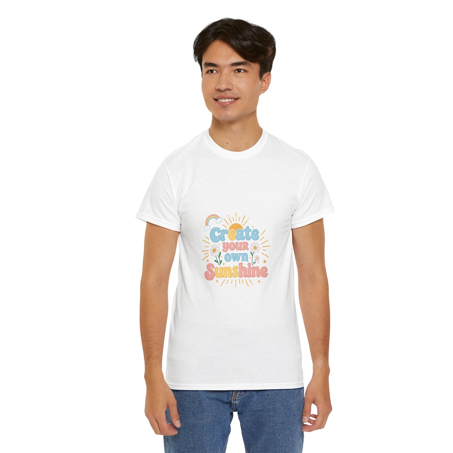 Create Your Own Sunshine Unisex Heavy Cotton Tee - Positive Vibe T-Shirt for Joyful Moments