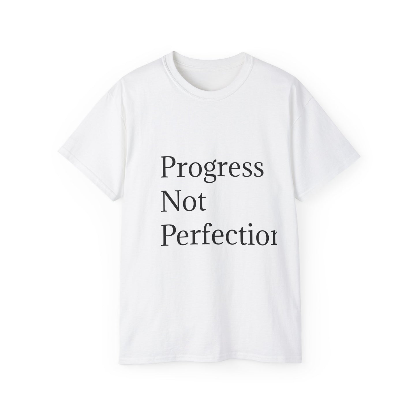 Progress Not Perfection Unisex Ultra Cotton Tee | Motiverende T-hemp vir daaglikse inspirasie