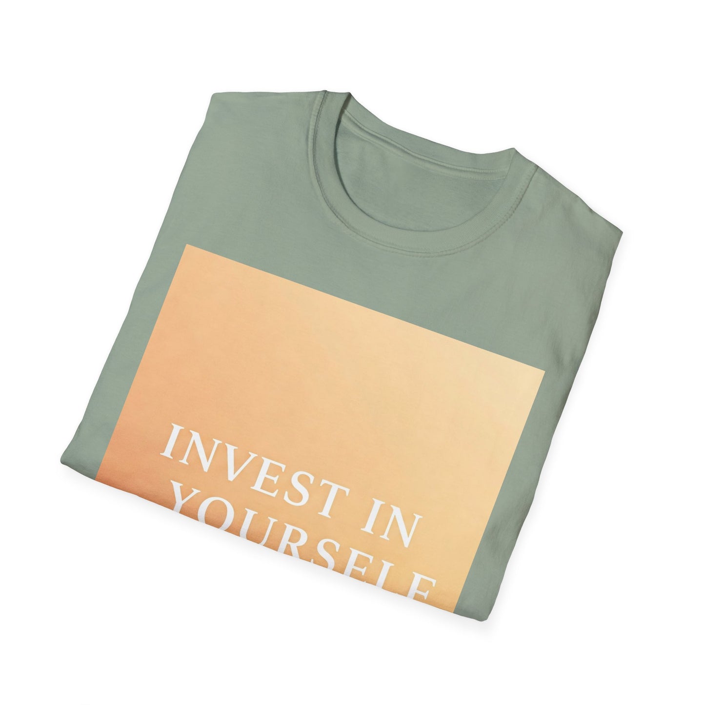 Front Print Design "Invest in Yourself" T-Shirt