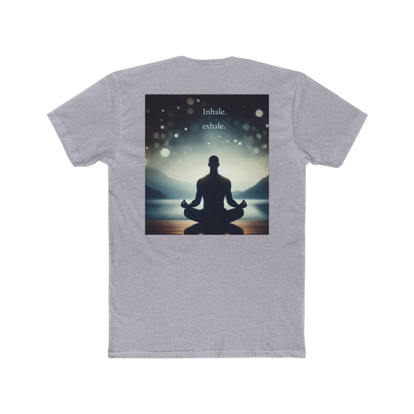 Mindfulness Meditation Tee - "Inhale. Exhale." - Unisex Cotton Crew