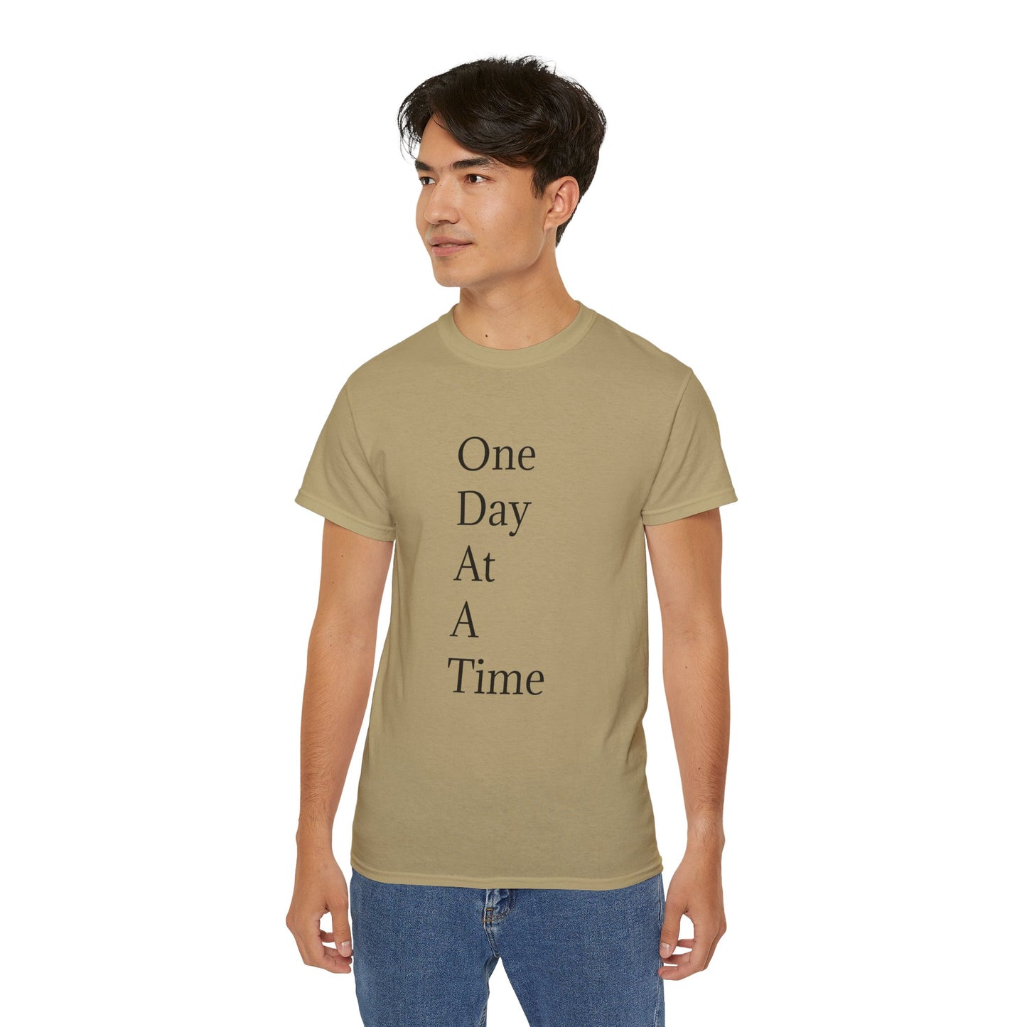 Inspirational Unisex Ultra Cotton Tee - "One Day At A Time"