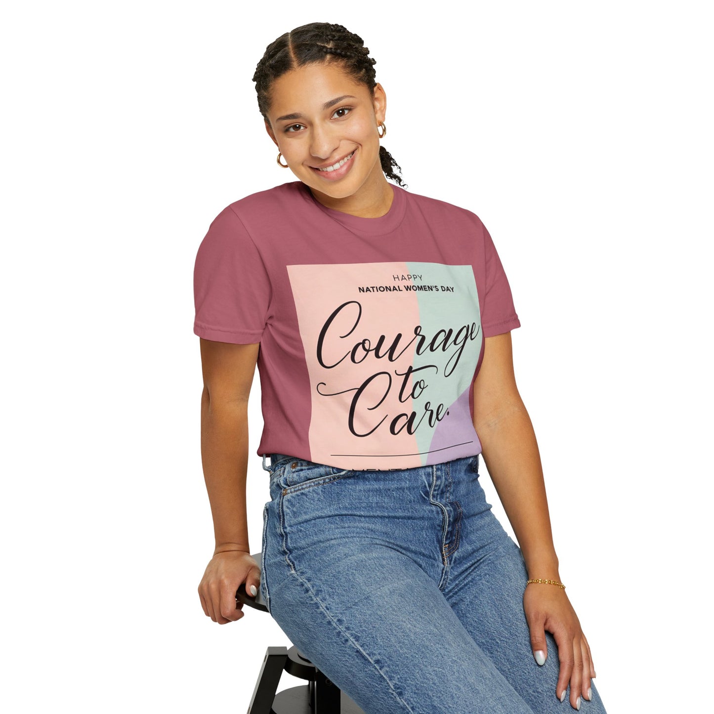 Courage to Care Unisex-T-hemp vir Geestesgesondheidsbewustheid