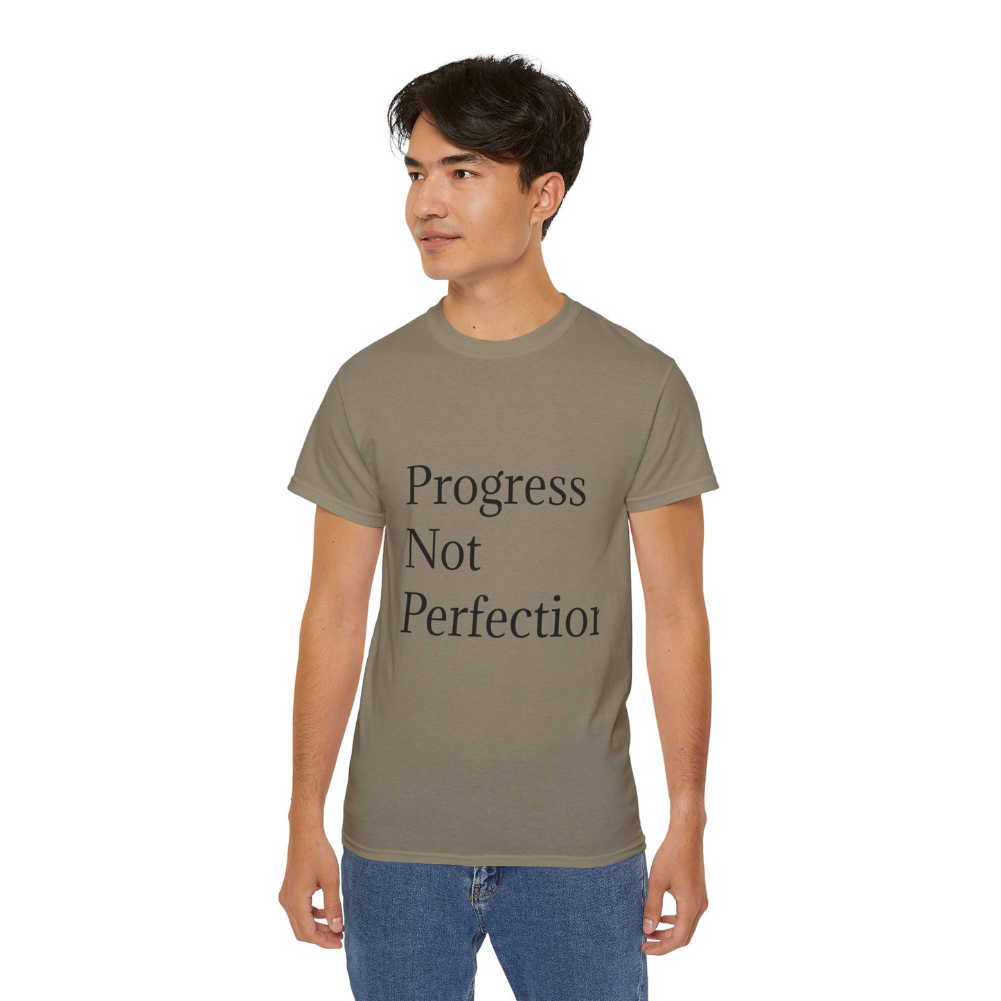 Progress Not Perfection Unisex Ultra Cotton Tee | Motiverende T-hemp vir daaglikse inspirasie