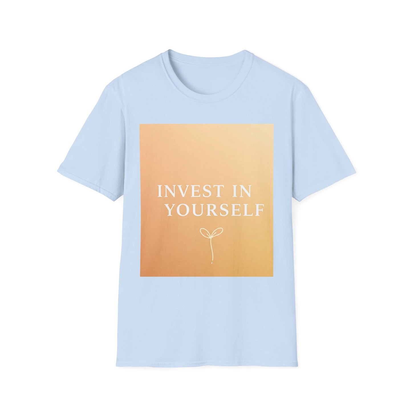 Front Print Design "Invest in Yourself" T-Shirt