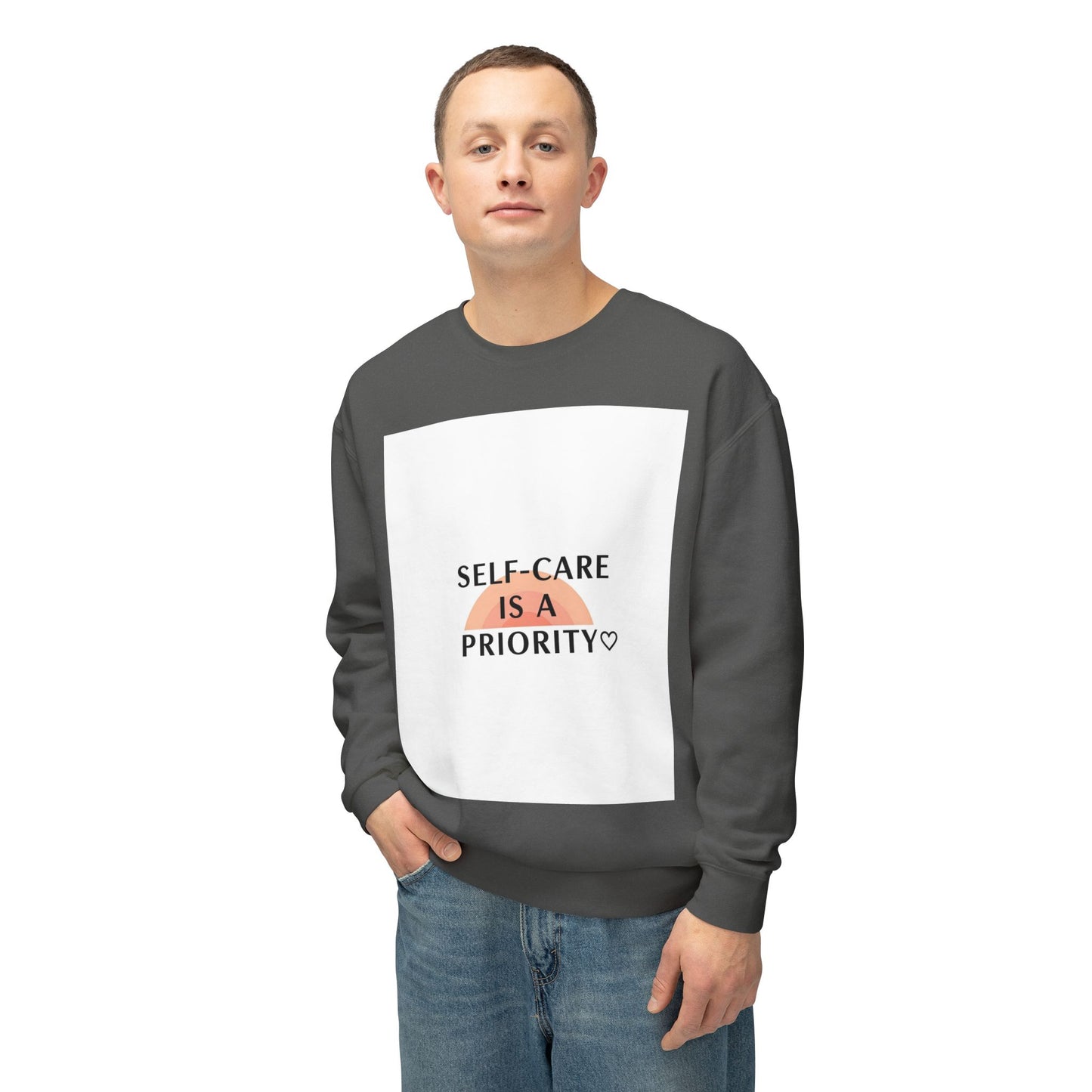 Self-Care Is a Priority Unisex Lightweight Sweatshirt