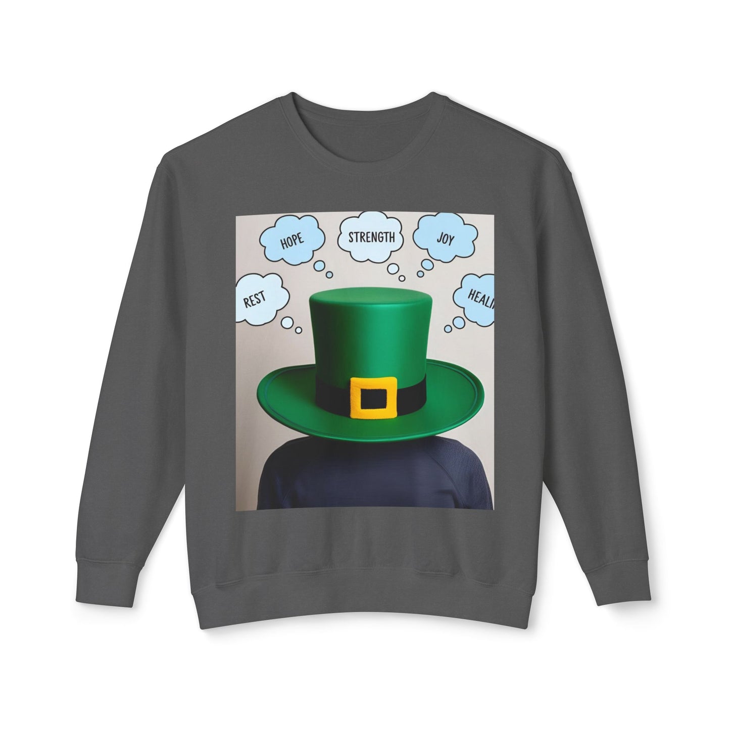 St. Patrick's Day Crewneck အင်္ကျီ - မျှော်လင့်ချက်၊ ခွန်အား၊ ပျော်ရွှင်မှု၊ သက်သာရာ