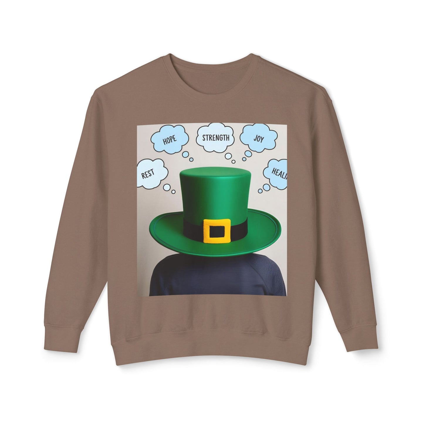 St. Patrick's Day Crewneck အင်္ကျီ - မျှော်လင့်ချက်၊ ခွန်အား၊ ပျော်ရွှင်မှု၊ သက်သာရာ