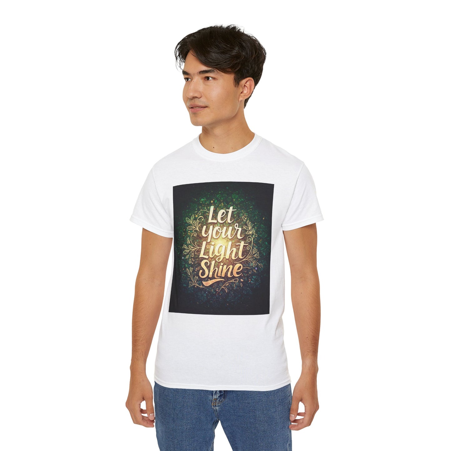 စိတ်အားထက်သန်သော Unisex Ultra Cotton Tee - "မင်းရဲ့အလင်းကို လင်းစေ"