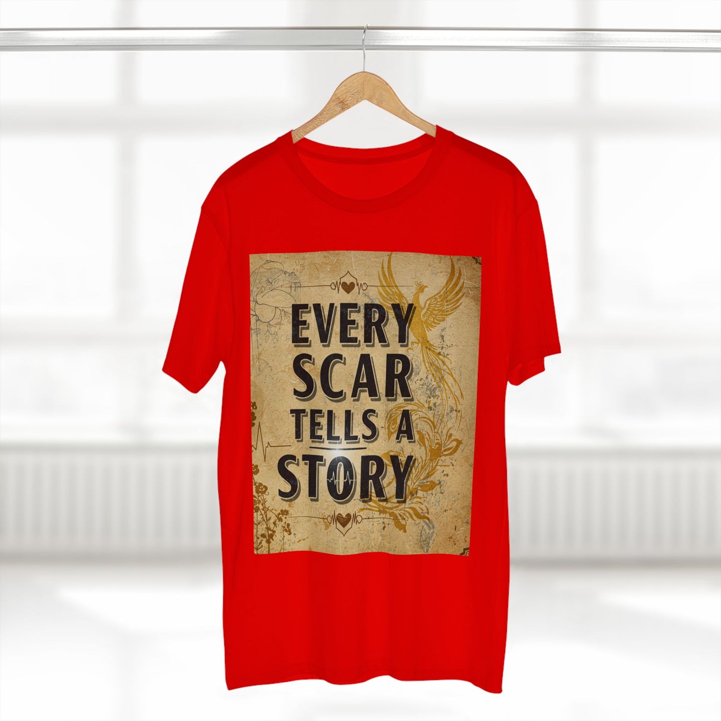 Elke litteken vertel 'n storie Volwasse Tee - Inspirerende grafiese T-hemp