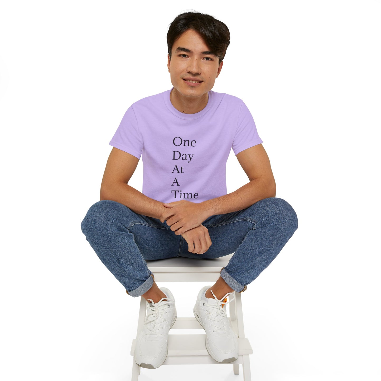 Inspirational Unisex Ultra Cotton Tee - "One Day At A Time"