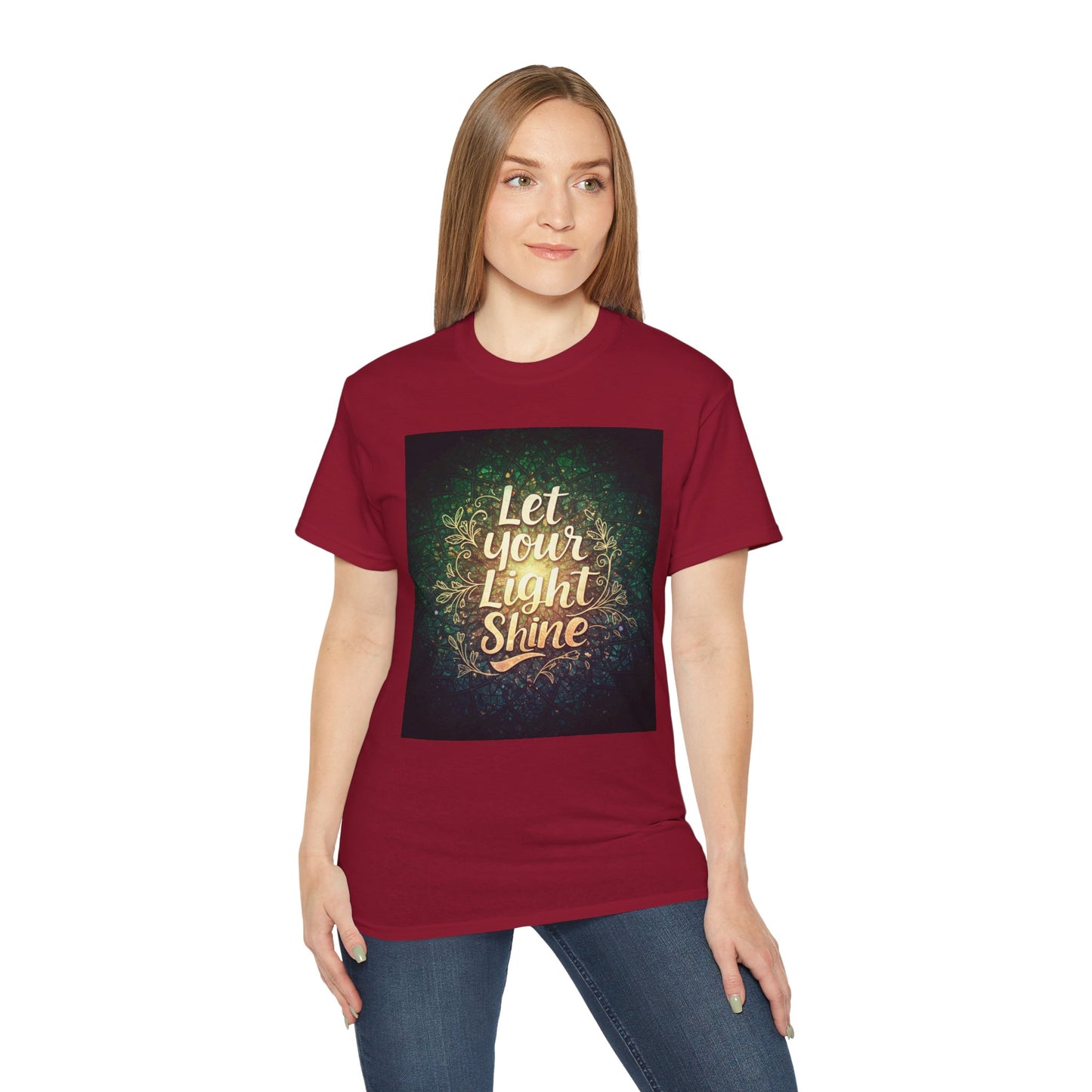 Inspirational Unisex Ultra Cotton Tee - "Let Your Light Shine"