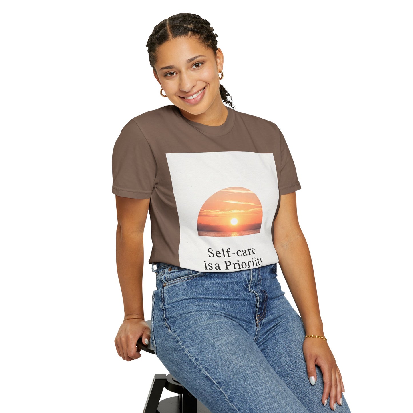 Self-Care Priority Unisex Garment-Dyed T-Shirt