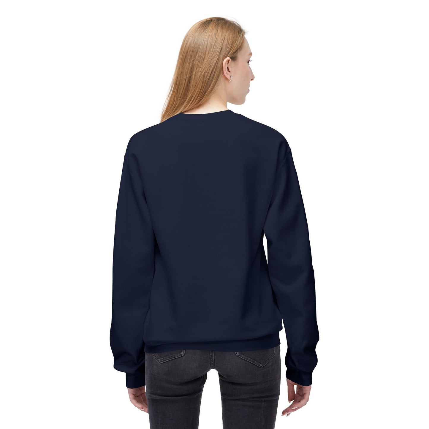 Inspirerende Fleece Crewneck-trui - "Hou aan om vorentoe te beweeg"