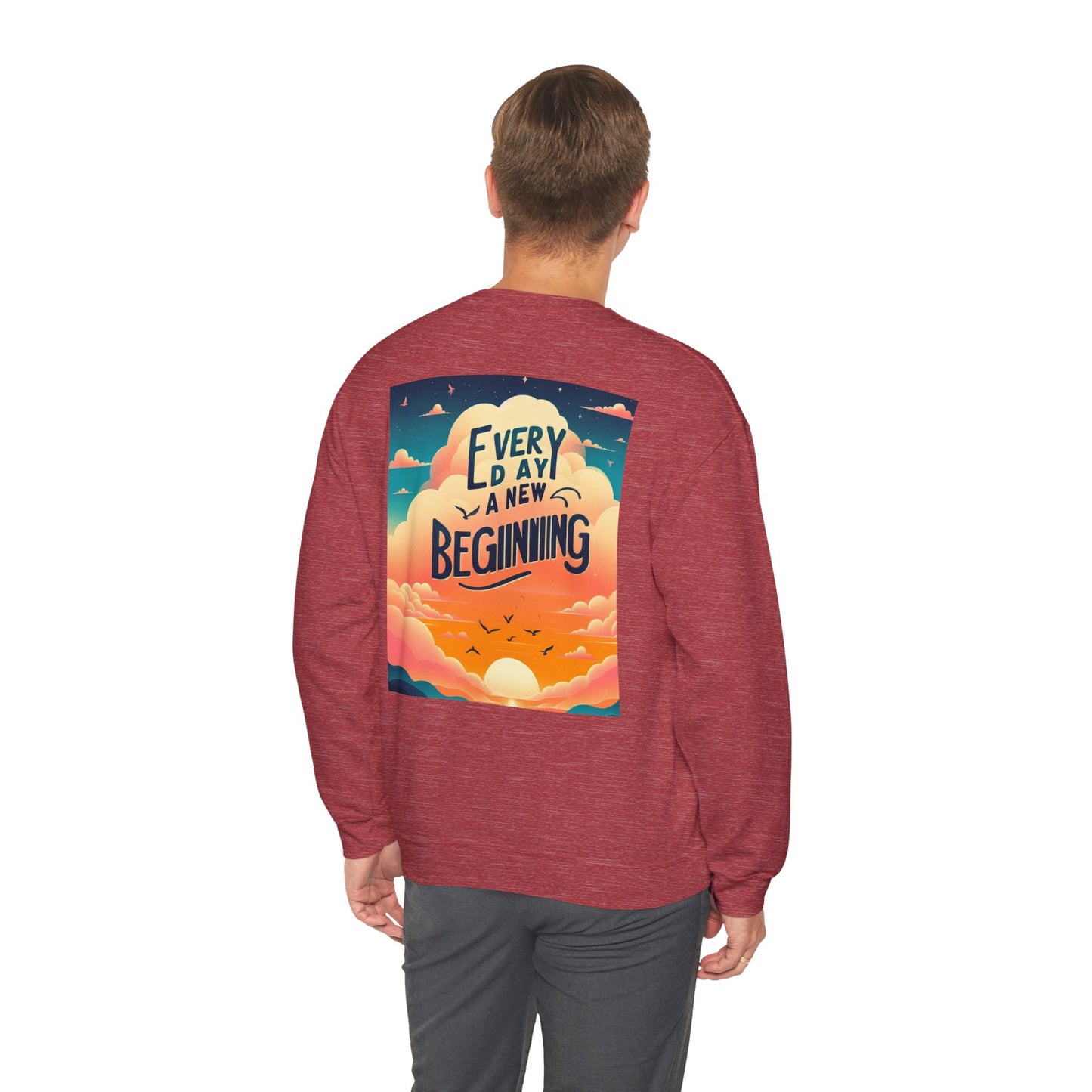 Inspirerende Crewneck-trui - Elke dag 'n nuwe begin