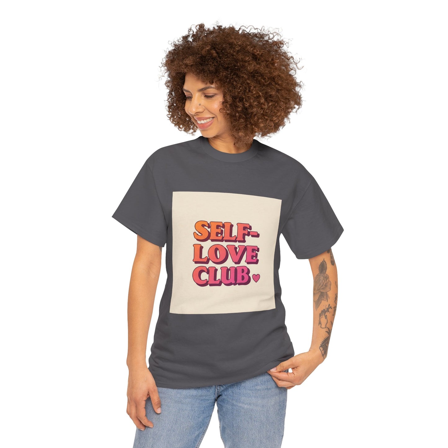 Self-Love Club Unisex Heavy Cotton Tee - Empowerment & Comfort for All