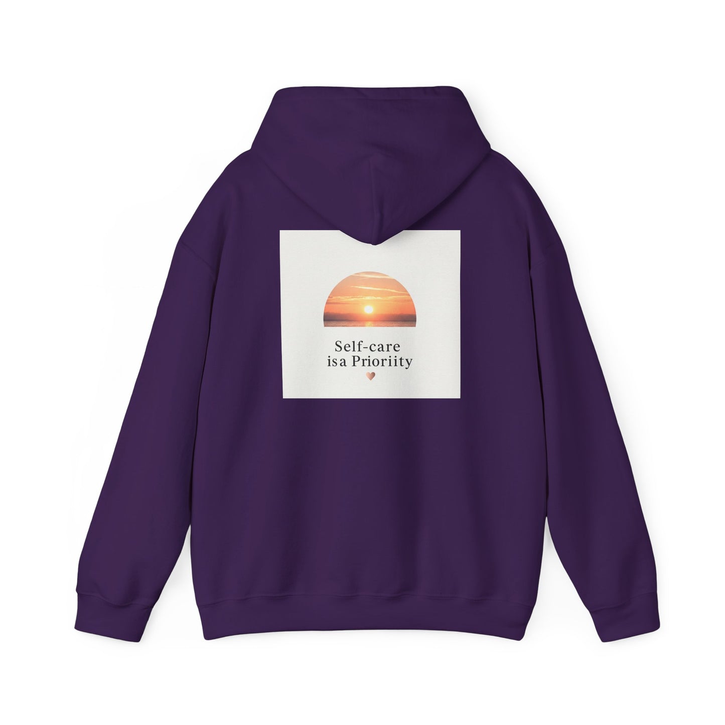 Back Print Design "Self-Care is a Priority" Hoodie