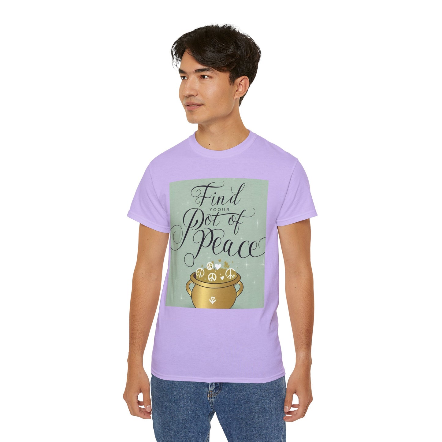 Front Print Design "Find Your Pot of Peace" T-shirt