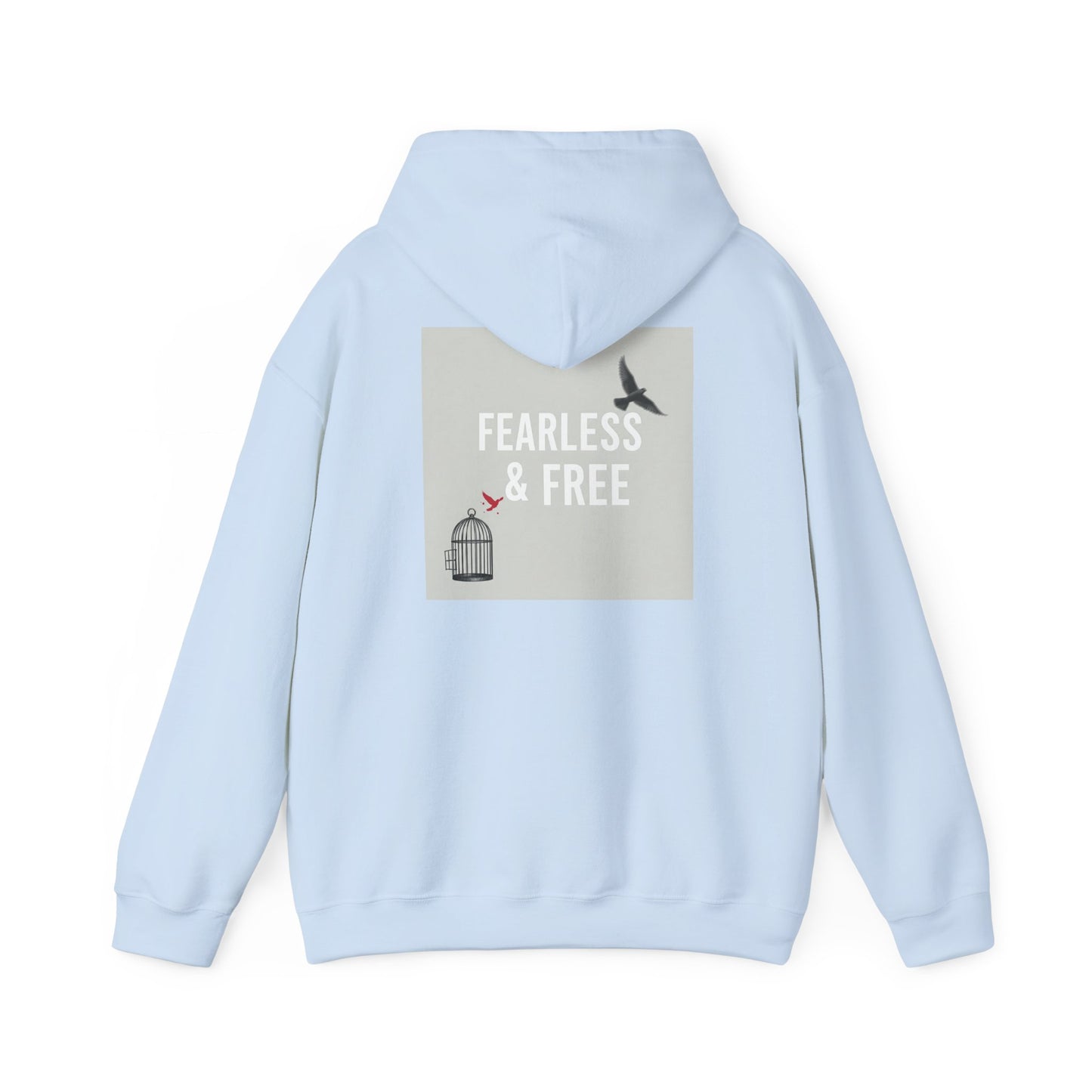 Back Print Design "Fearless & Free" Hoodie