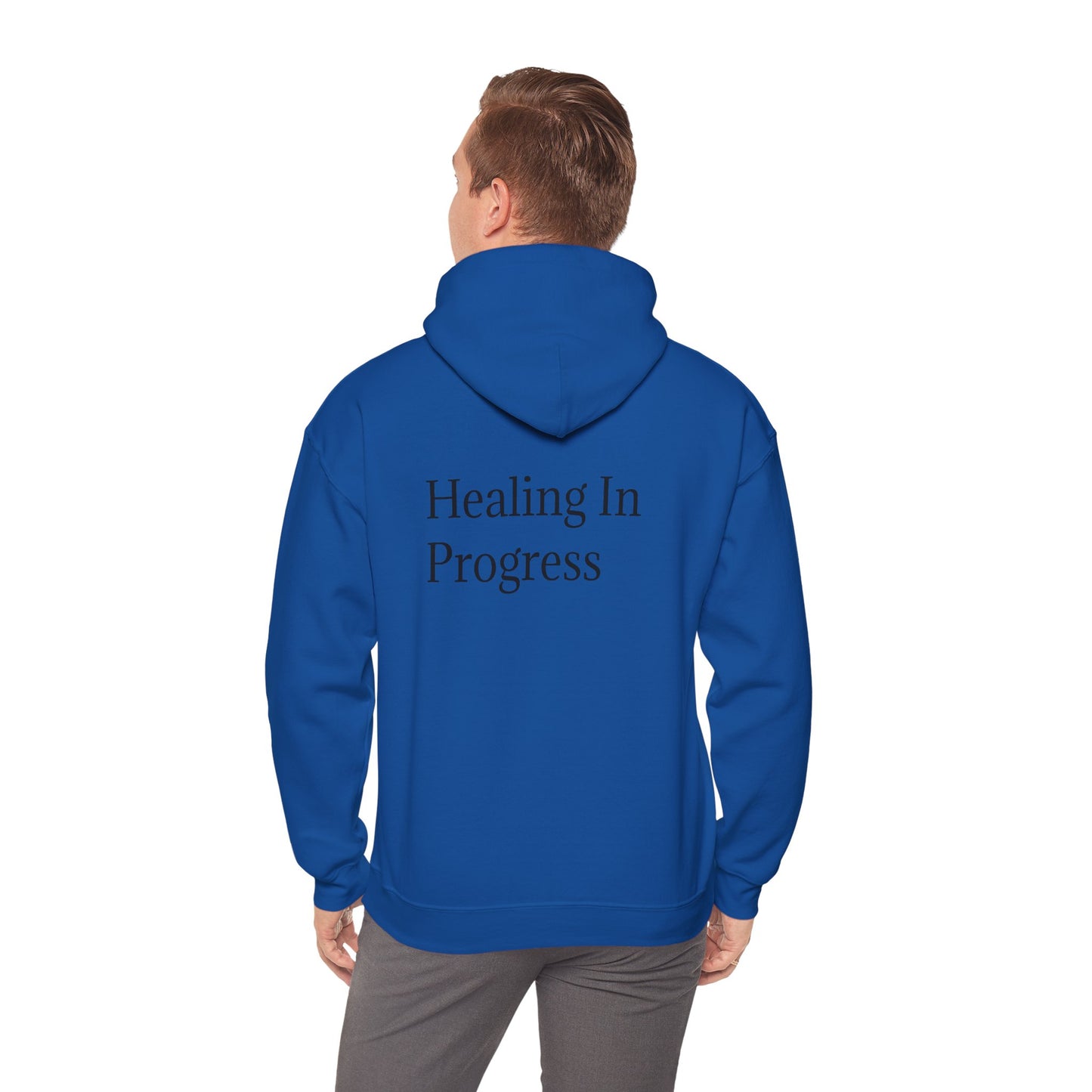 တိုးတက်မှုအတွက် ကုစားခြင်း Unisex Heavy Blend Hoodie - Self-Care &amp; Relaxation အတွက် ဇိမ်ခံအင်္ကျီ