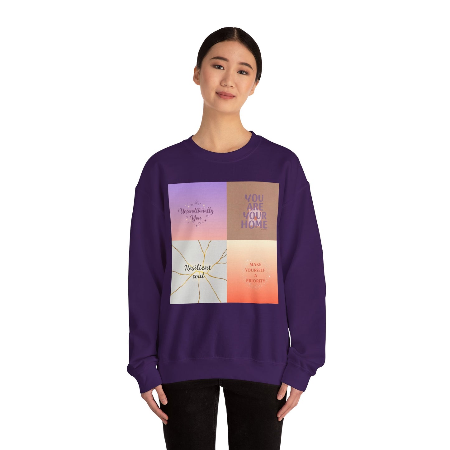 Inspirational Quote Sweatshirt - "Make Yourself a Priority" Unisex Crewneck