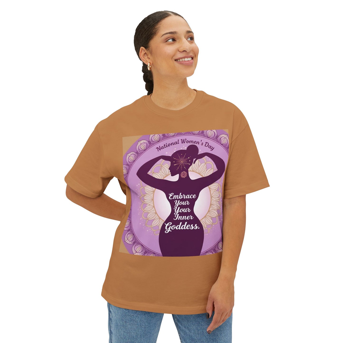 Embrace Your Inner Goddess Tee - Women's Day Boxy T-Shirt