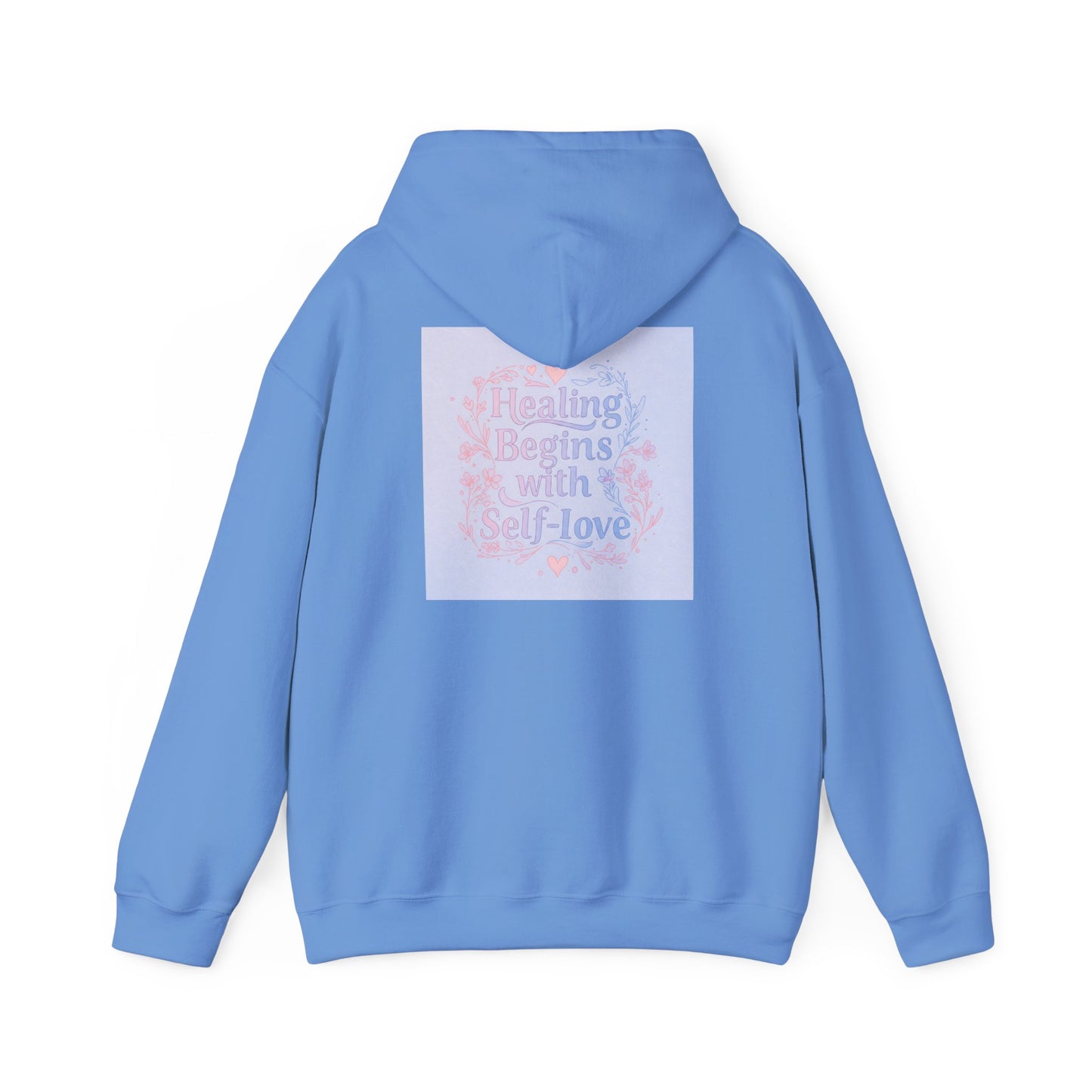 Back Print Design "Healing Begins with Self-Love" Hoodie