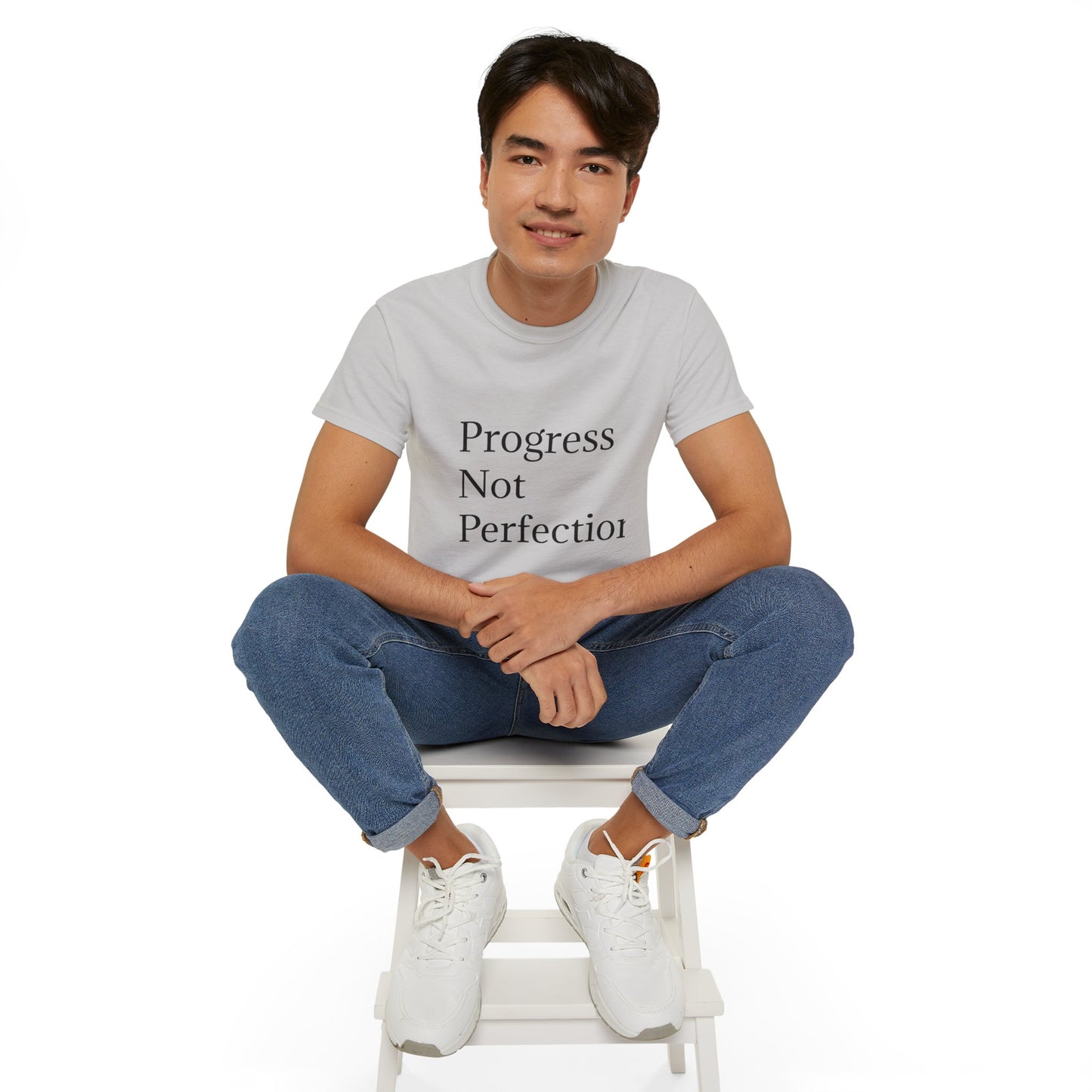 Progress Not Perfection Unisex Ultra Cotton Tee | Motiverende T-hemp vir daaglikse inspirasie