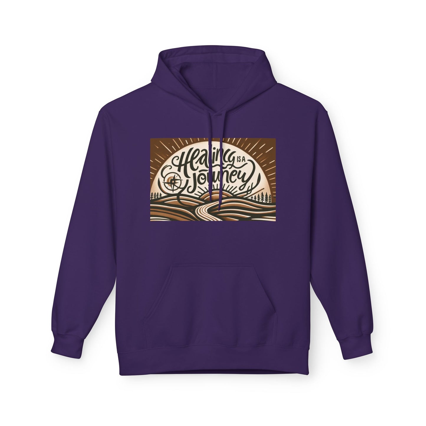 Healing Journey Unisex Fleece Hoodie - Cozy and Inspirational Wear