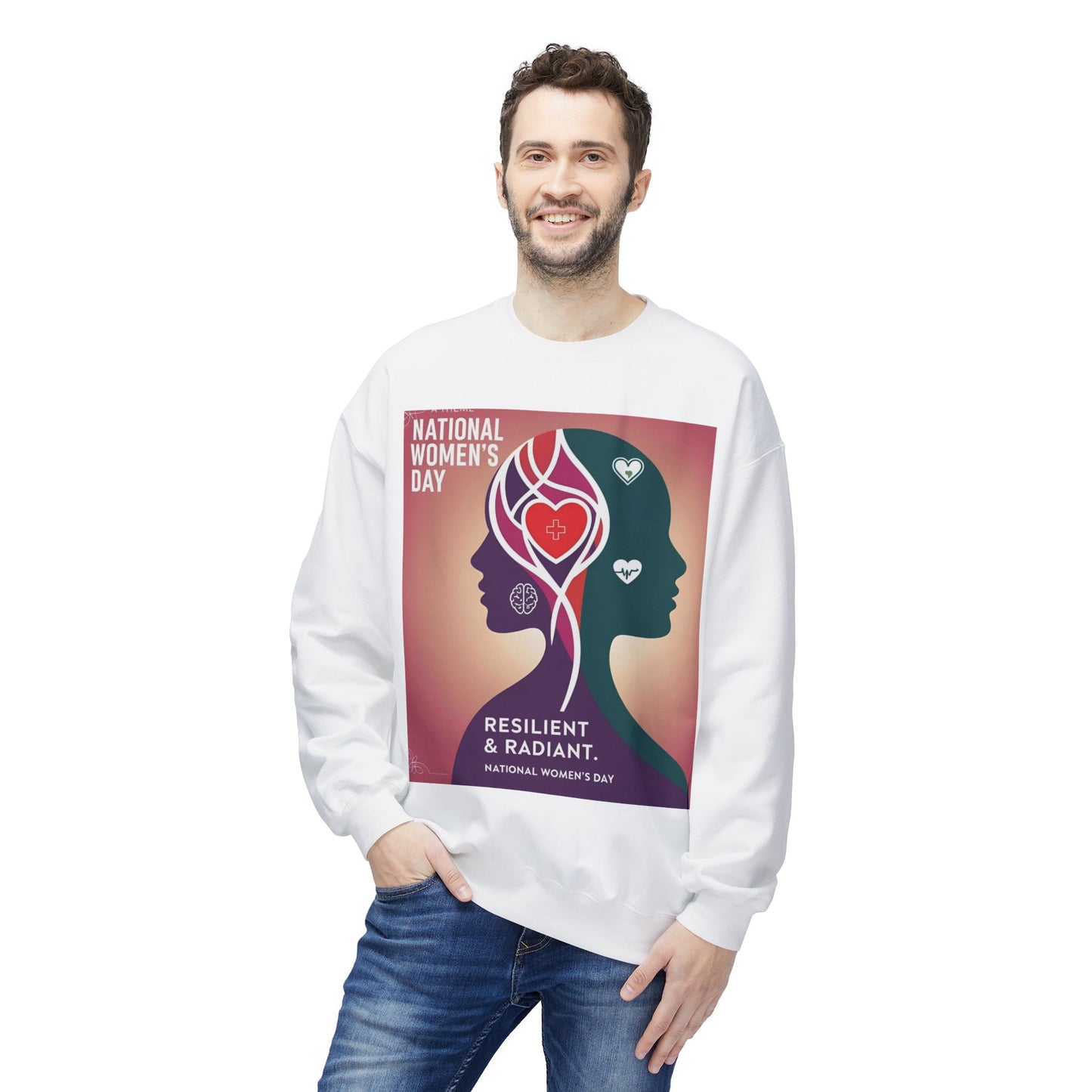 National Women's Day Sweatshirt | Resilient & Radiant Unisex Crewneck