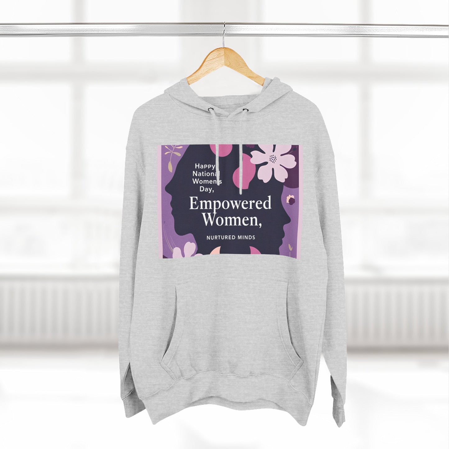 Empowered Women Fleece Hoodie - Happy National Women's Day Design