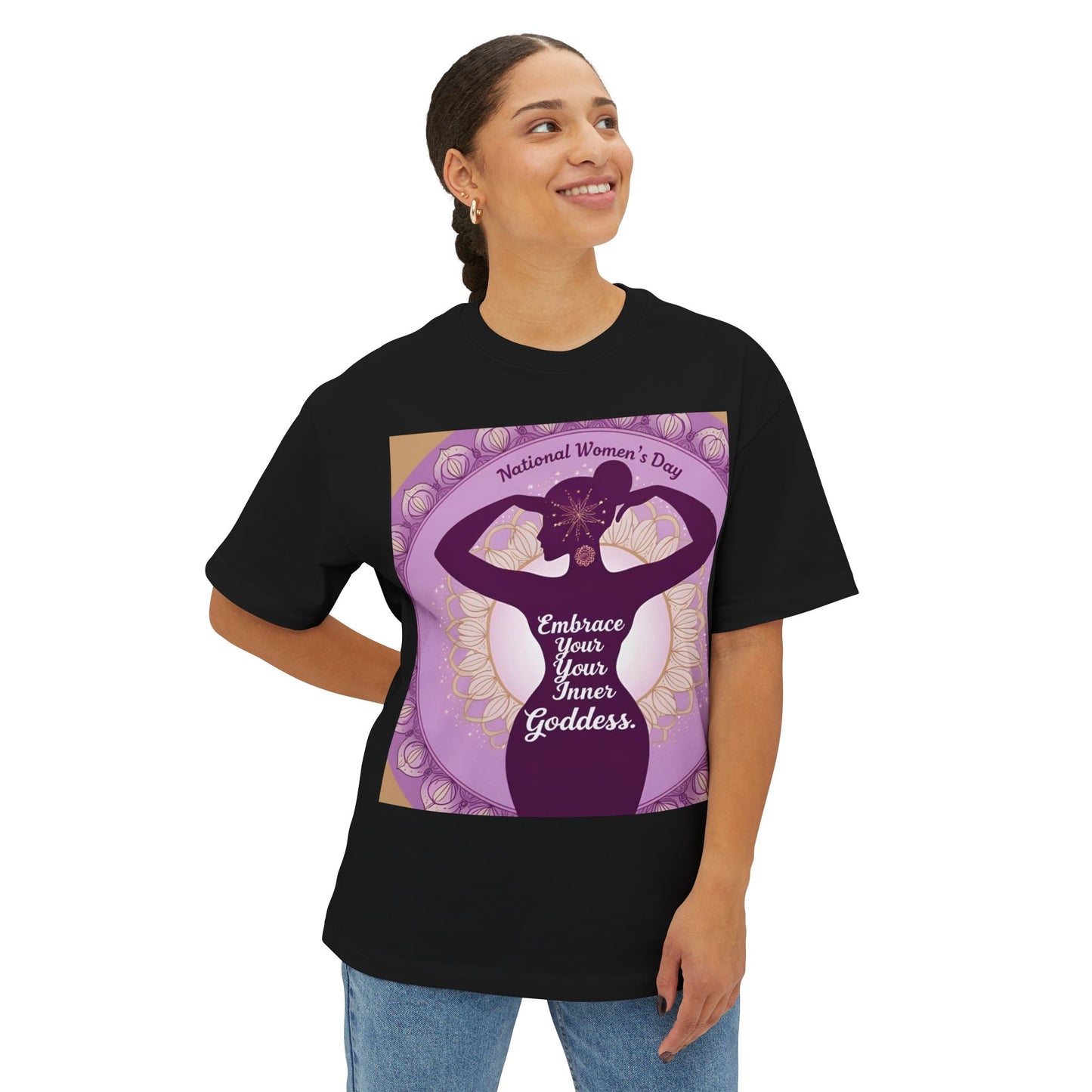 Embrace Your Inner Goddess Tee - Women's Day Boxy T-Shirt