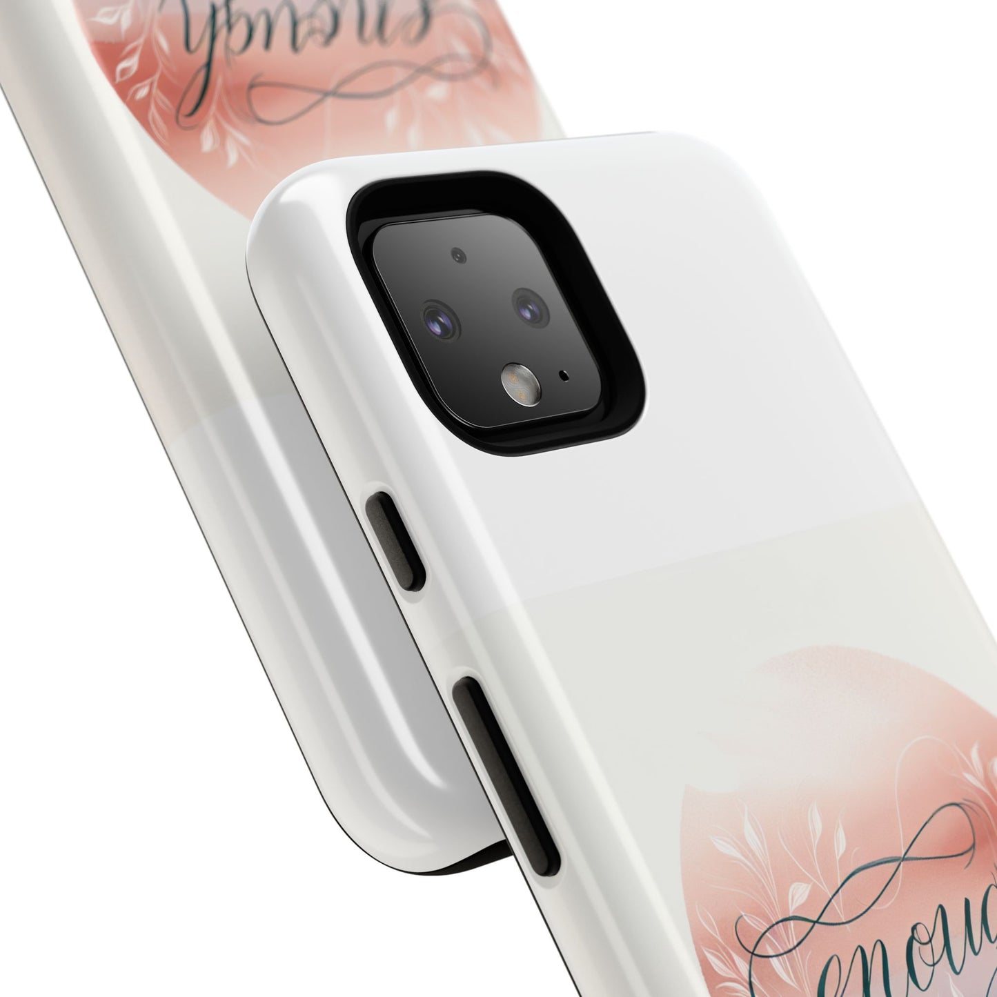 Floral iPhone Case - 'Enough' Design - Tough & Protective Phone Cover