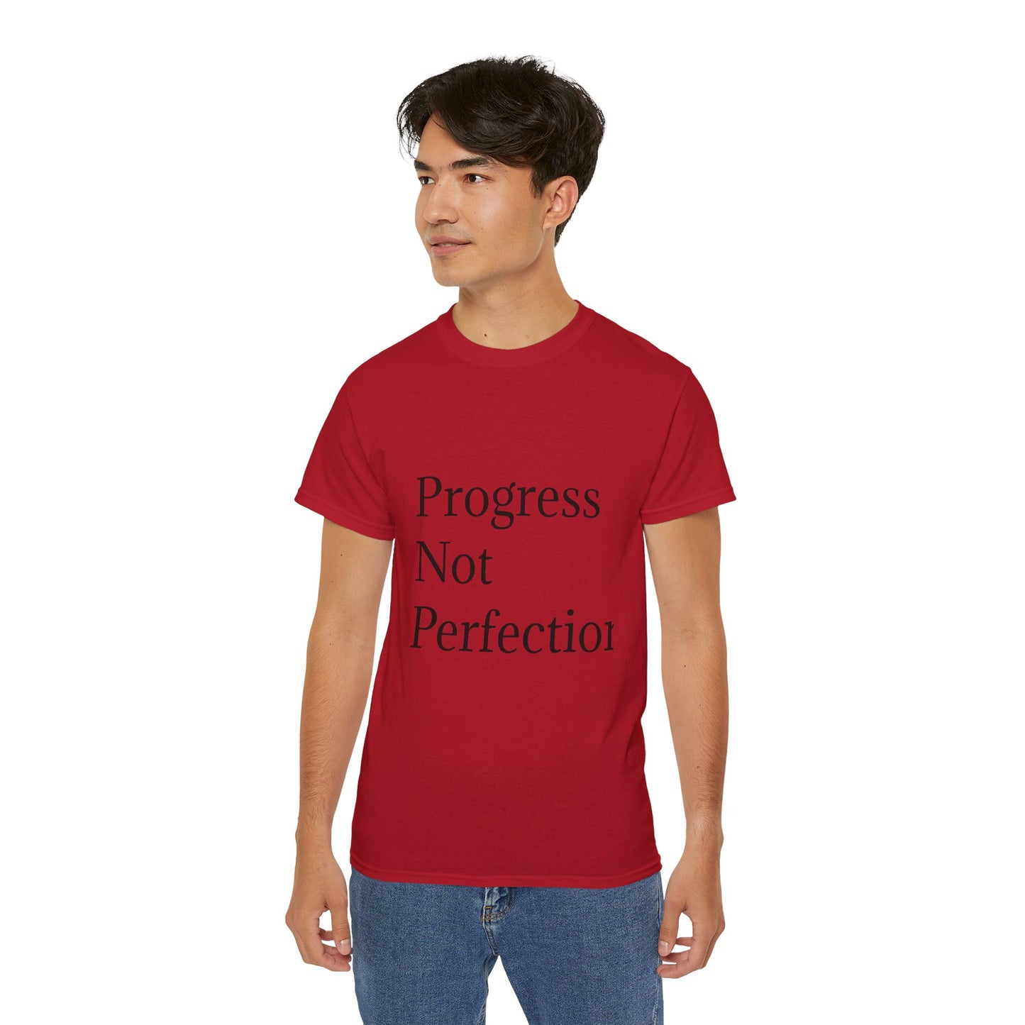 Progress Not Perfection Unisex Ultra Cotton Tee | Motiverende T-hemp vir daaglikse inspirasie