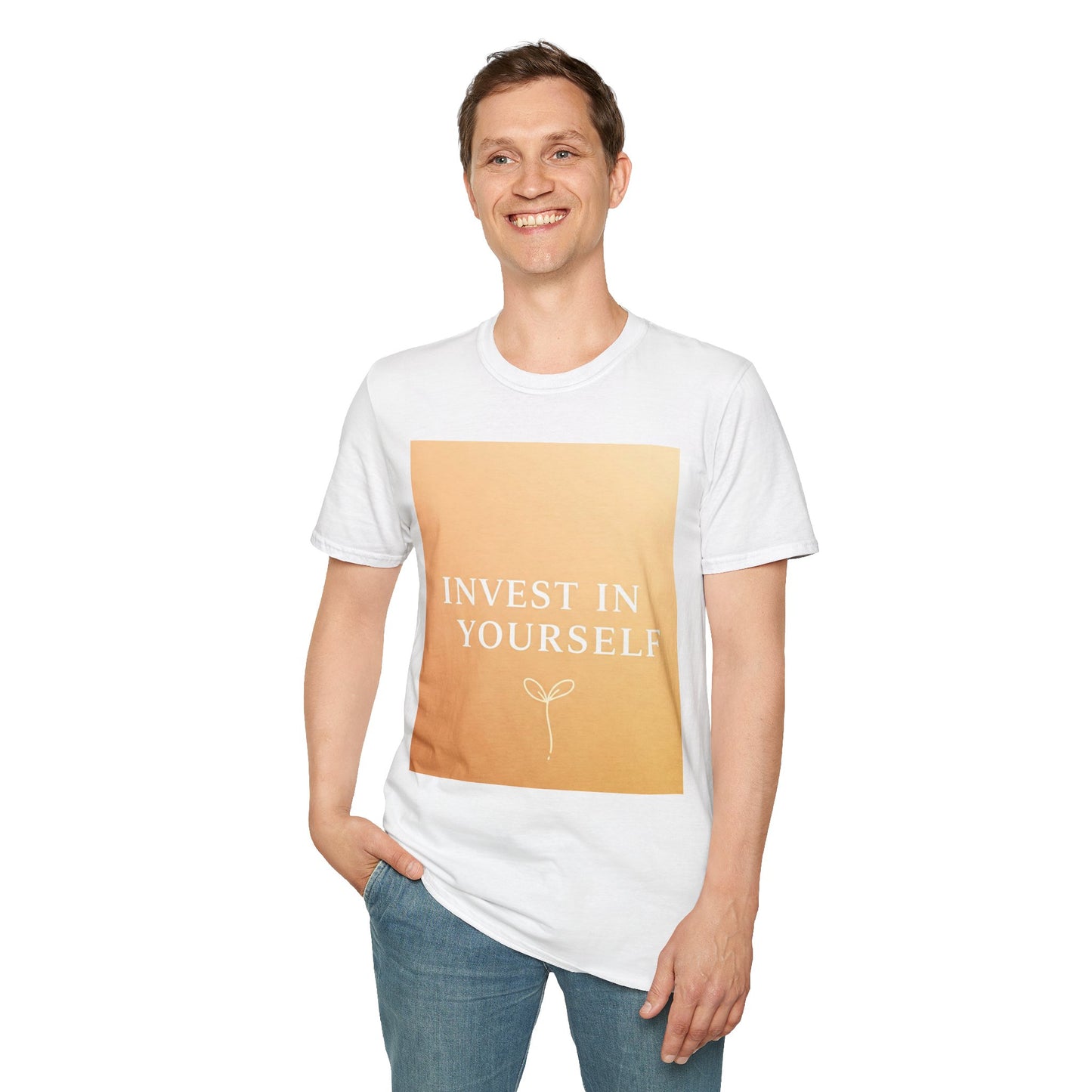 Front Print Design "Invest in Yourself" T-Shirt