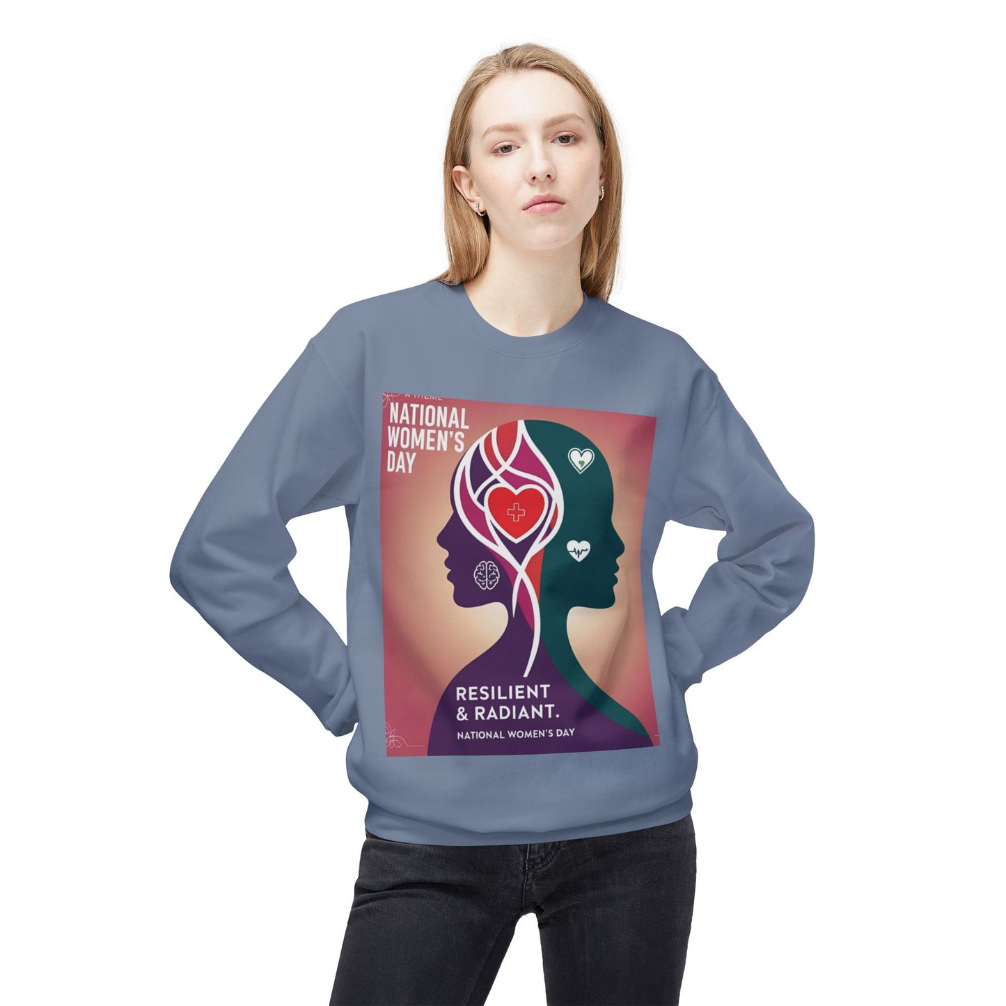 National Women's Day Sweatshirt | Resilient & Radiant Unisex Crewneck