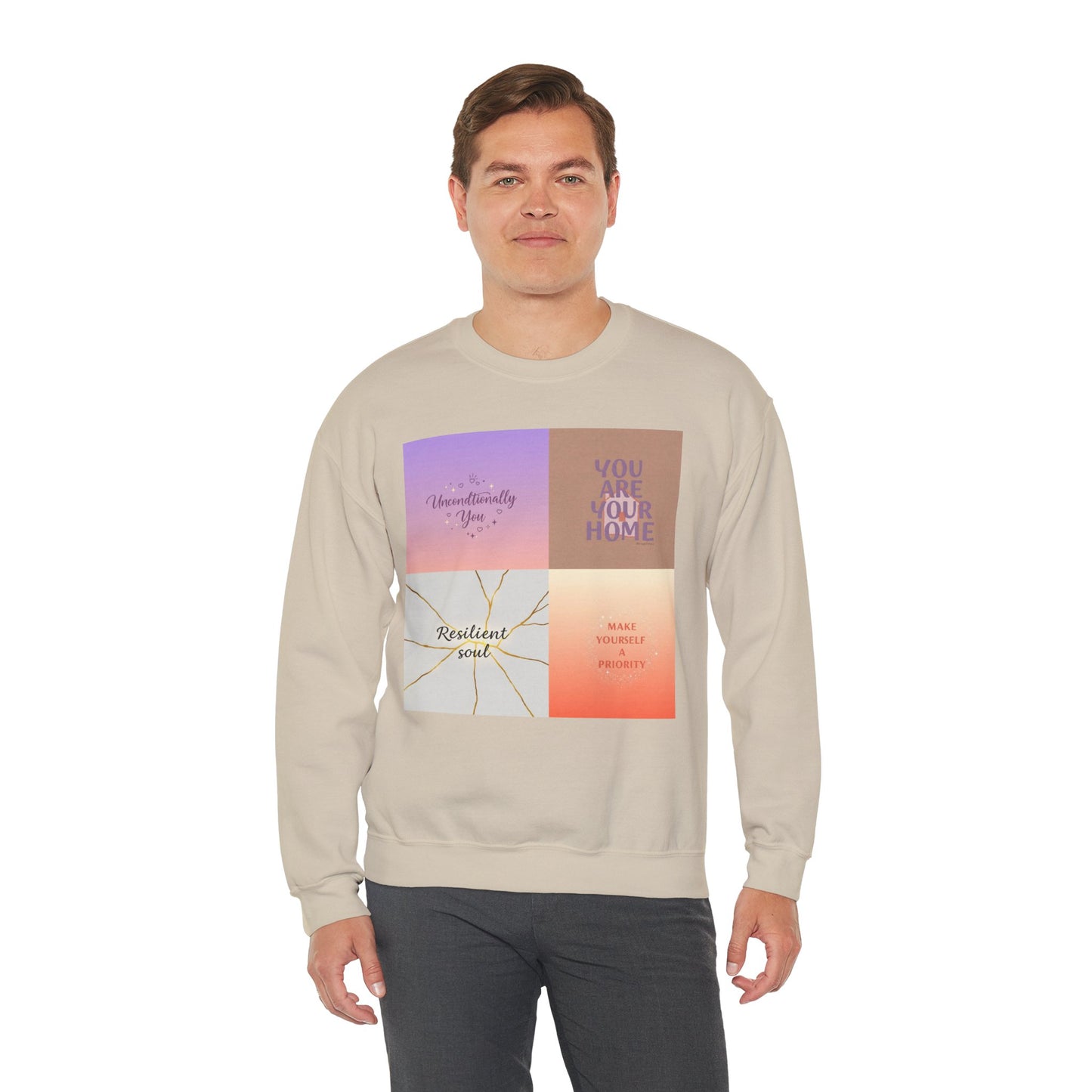 Inspirational Quote Sweatshirt - "Make Yourself a Priority" Unisex Crewneck