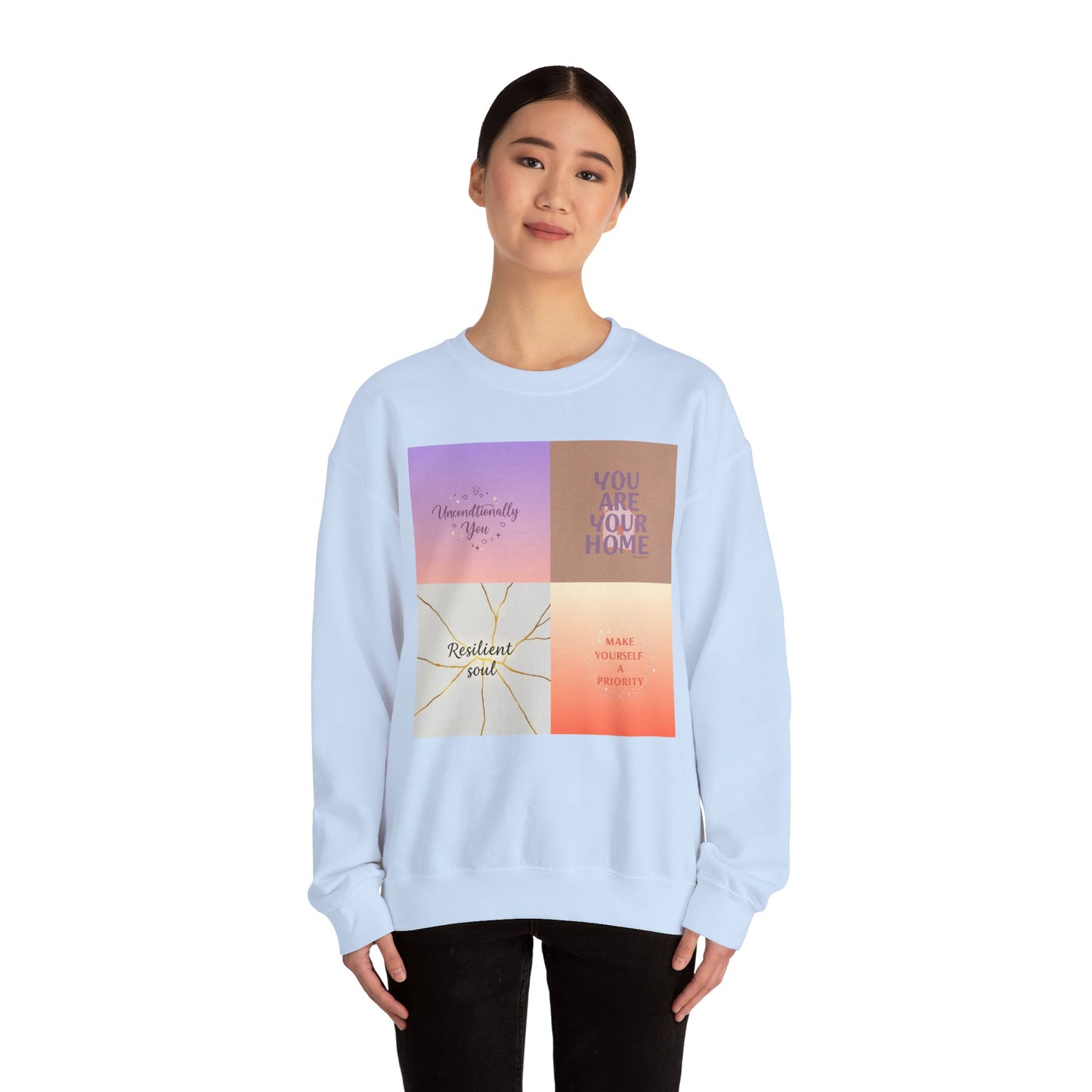 Inspirational Quote Sweatshirt - "Make Yourself a Priority" Unisex Crewneck