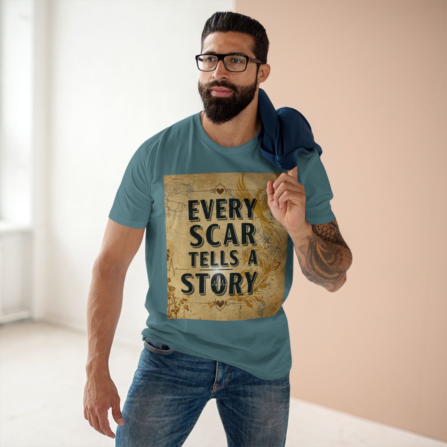 Every Scar Tells a Story Adult Tee - Inspirational Graphic T-Shirt