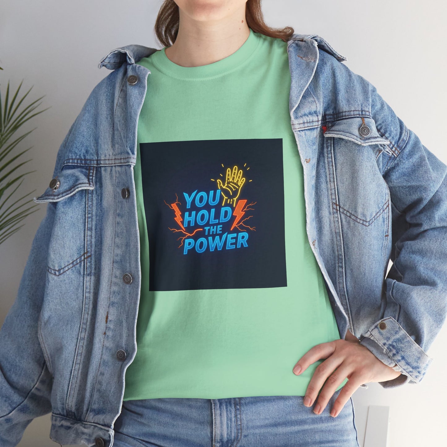 Empowering Unisex Heavy Cotton Tee - "You Hold the Power"