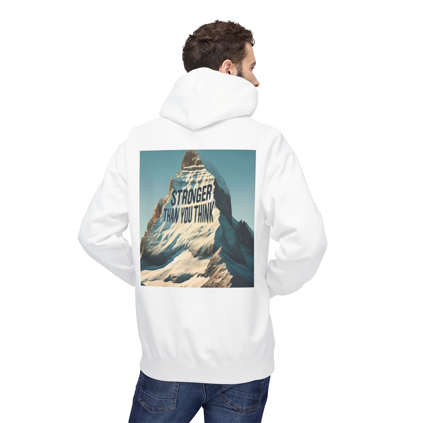 Motivational Fleece Hoodie - 'Stronger Than You Think'