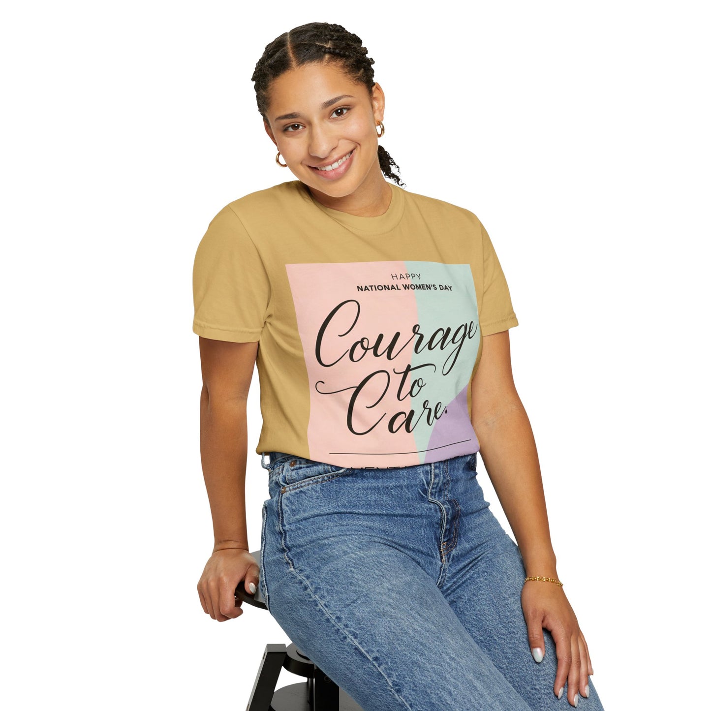 Courage to Care Unisex-T-hemp vir Geestesgesondheidsbewustheid