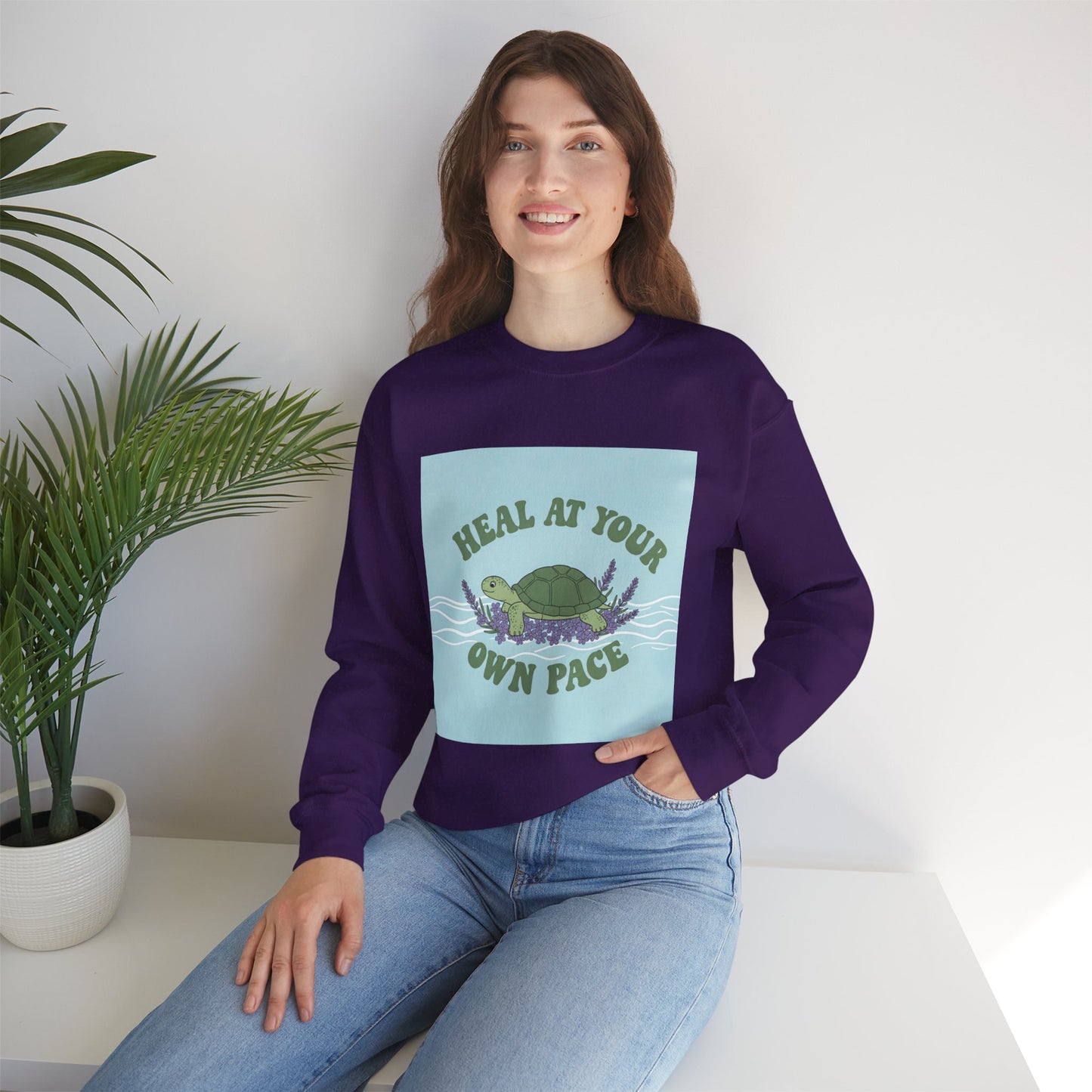 Heal at Your Own Pace Sweatshirt - Unisex Heavy Blend™ Crewneck