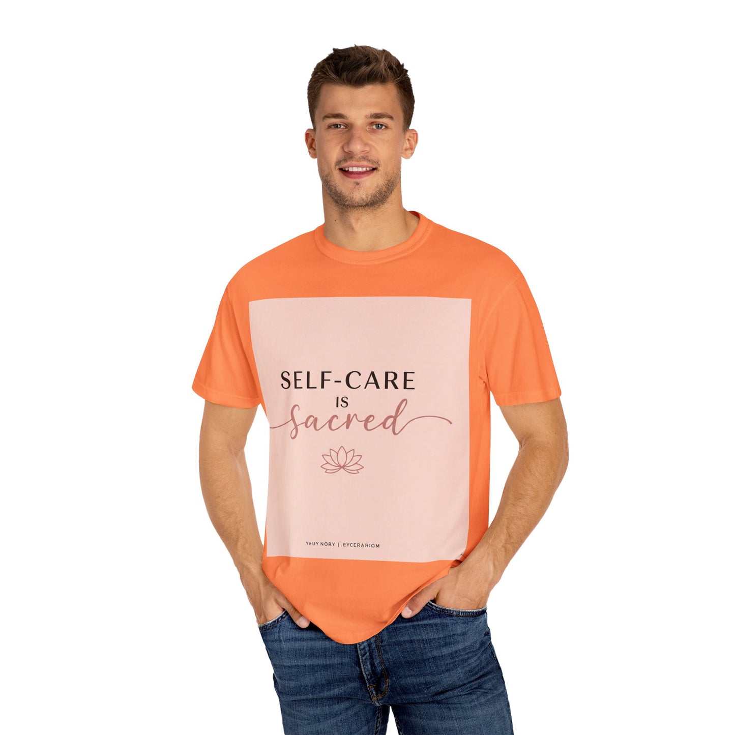 Front Print Design "Self-Care is Sacred" T-Shirt