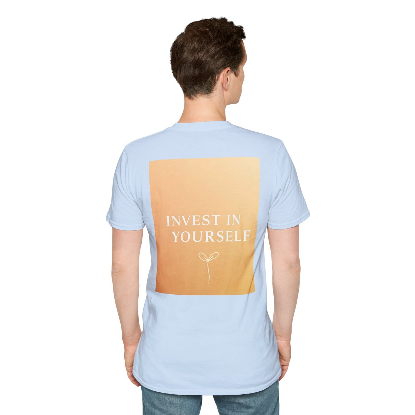 Front Print Design "Invest in Yourself" T-Shirt