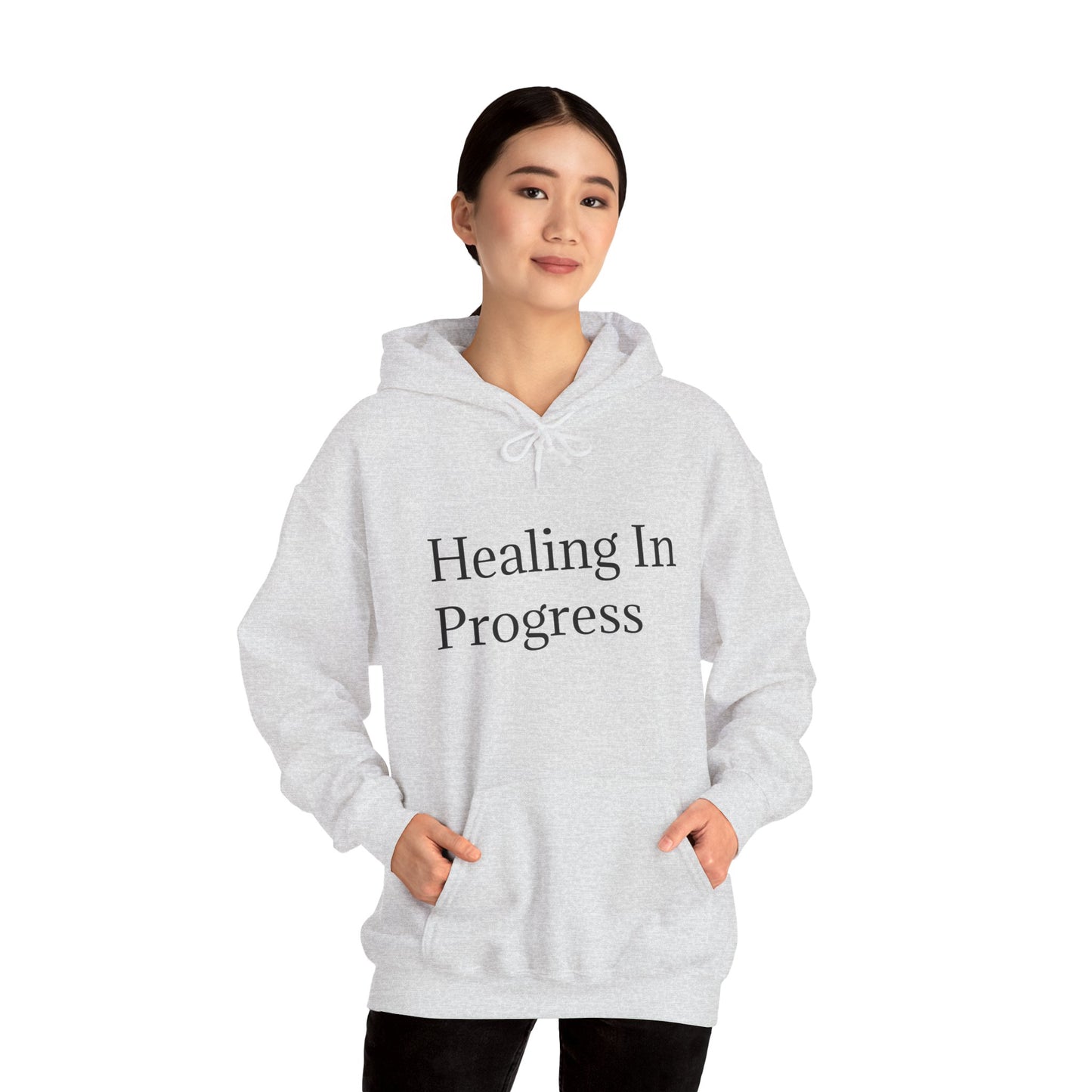 တိုးတက်မှုအတွက် ကုစားခြင်း Unisex Heavy Blend Hoodie - Self-Care &amp; Relaxation အတွက် ဇိမ်ခံအင်္ကျီ