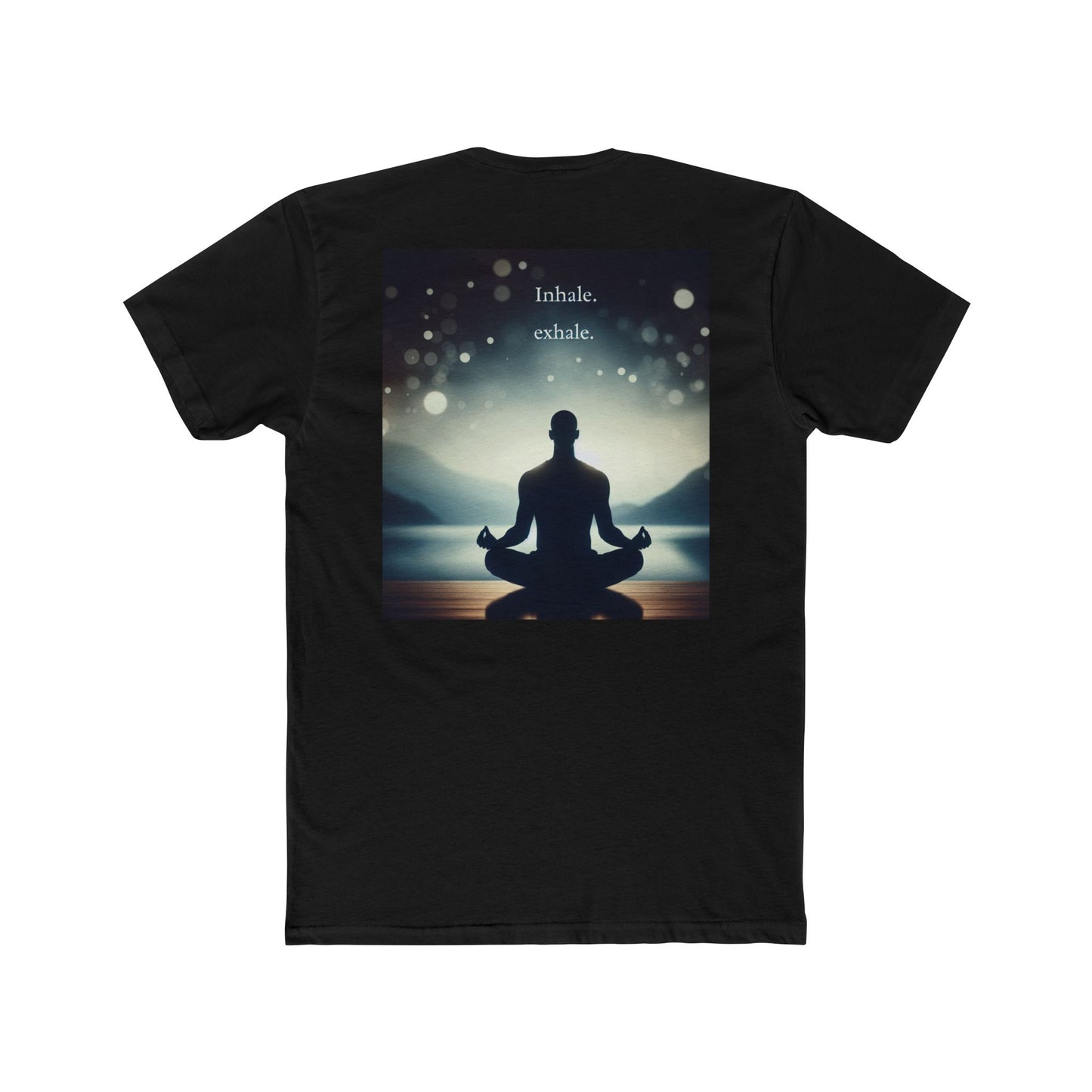 Mindfulness Meditation Tee - "Inhale. Exhale." - Unisex Cotton Crew