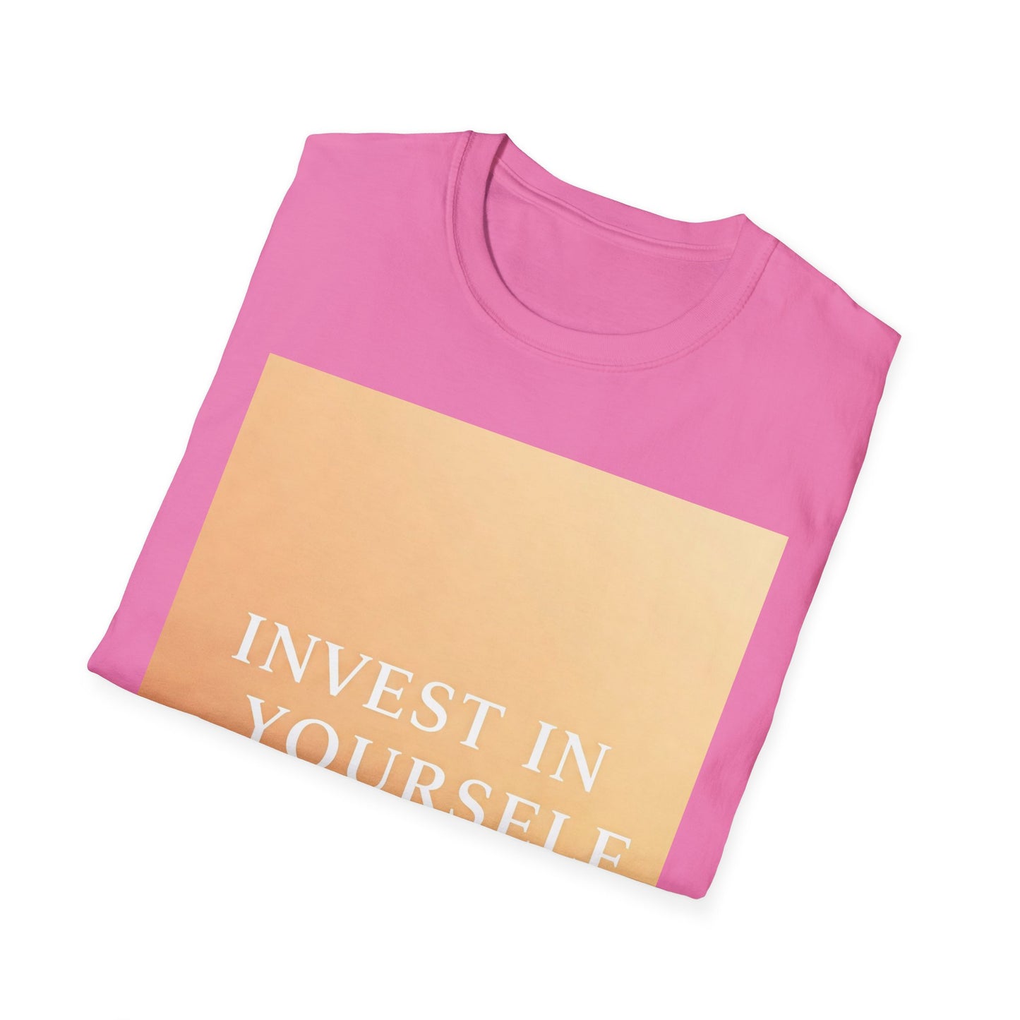 Front Print Design "Invest in Yourself" T-Shirt